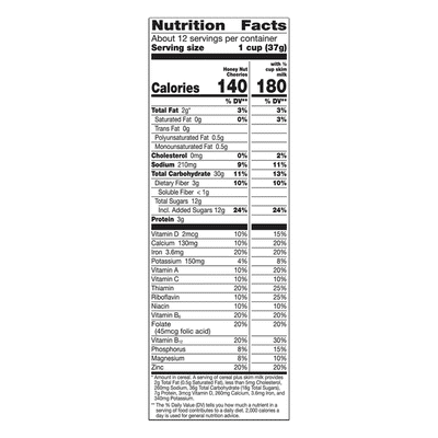 Honey Nut Cheerios Breakfast Cereal with Oats, Gluten Free