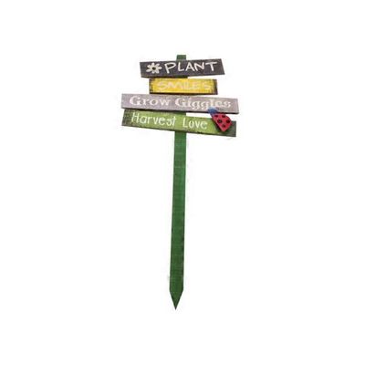Floral Plant Smiles Garden Stake