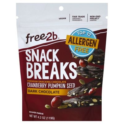 Free2b Dark Chocolate, Cranberry Pumpkin Seed