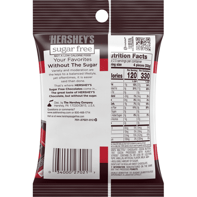 Hershey's Chocolates, Sugar Free, Mildly Sweet, Special Dark