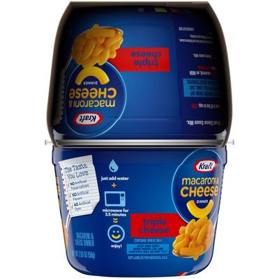 Kraft Triple Cheese Macaroni & Cheese Easy Microwavable Dinner