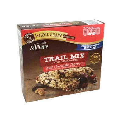 Millville Dark Chocolate Cherry Trail Mix Bars