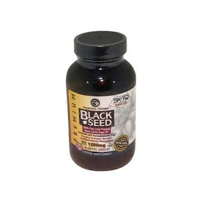 Amazing Herbs Premium Black Seed Black Cumin Seed Oil 1250 Mg Healthy Immune System & Inflammatory Response Dietary Supplement Softgel Capsules
