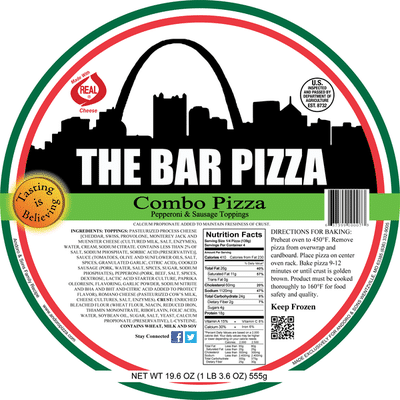 The Bar Pizza Bar St. Louis-Style Combo Frozen Pizza