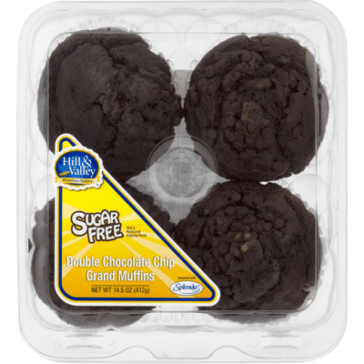Hill & Valley Muffins, Sugar Free, Double Chocolate Chip, Grand