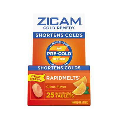 Zicam Zinc Cold Remedy Rapidmelts Quick-Dissolve Tablets Citrus Flavor 25Ct