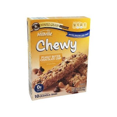 Millville Peanut Butter Chocolate Chip Chewy Granola Bars