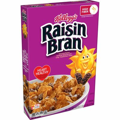 Kellogg's Raisin Bran Breakfast Cereal, High Fiber Cereal, Original