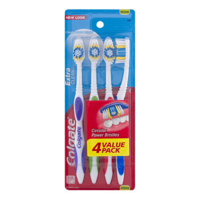Colgate Toothbrushes, Medium, 4 Value Pack