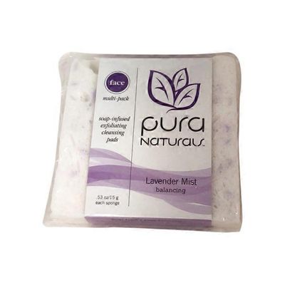 Pura Naturals Lavender Mist Balancing Exfoliating Infused Cleansing Soap