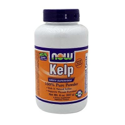 Now Organic Kelp Super Green Supports Healthy Thyroid Function, Excellent Source Of Iodine Dietary Supplement Pure Powder