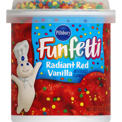 Pillsbury Funfetti Radiant Red Vanilla Frosting (15.6 oz) - Instacart