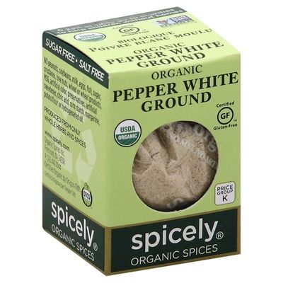 Spicely Organics Pepper, White Ground, Organic
