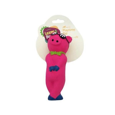 Leaps & Bounds Bashful Nerdy 5.5" Pig Latex Dog Toy Small