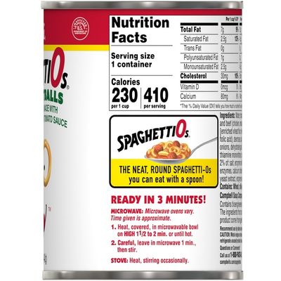 Campbell S Spaghettios Spaghettios With Meatballs 15 6 Oz Delivery Or Pickup Near Me Instacart