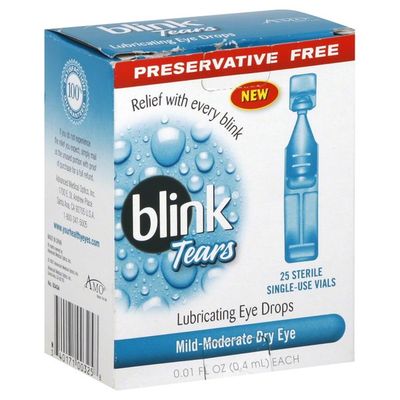 Blink Tears Lubricating Eye Drops Mild-Moderate Dry Eye Single Use - 25 CT