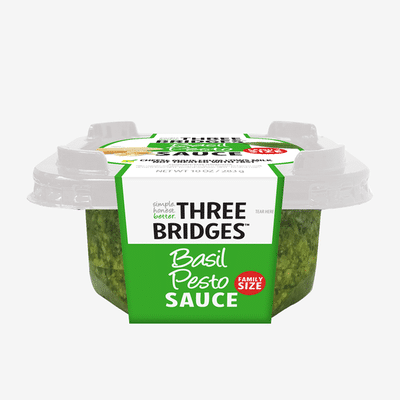 Three Bridges Basil Pesto Sauce, Family Size