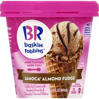 Baskin Robbins Ice Cream Jamoca Almond Fudge 14 Oz Instacart