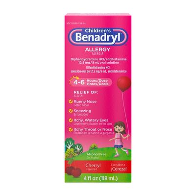 Children's Benadryl Children's Allergy Liquid, Cherry