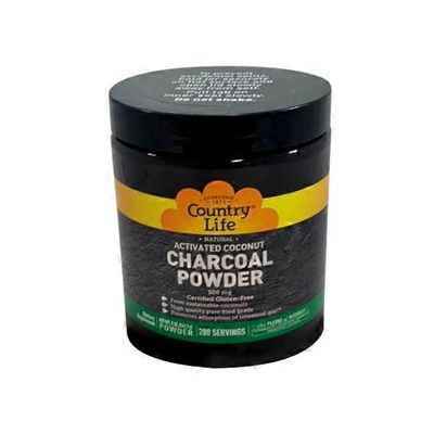 Country Life Activated Coconut Charcoal Powder 500 Mg Dietary Supplement Powder