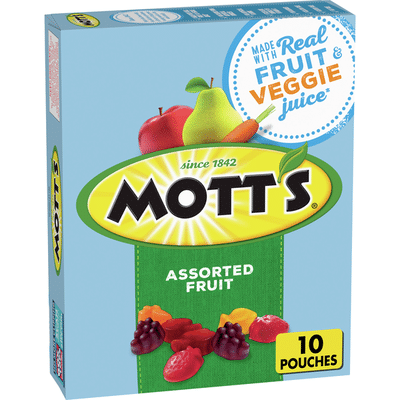 Mott’s Assorted Fruit Flavored Snacks, 10 Count