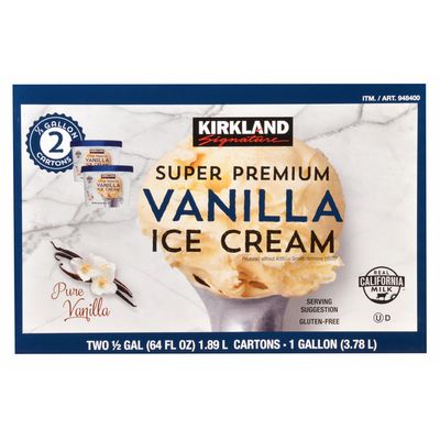 Kirkland Signature Super Premium Vanilla Ice Cream