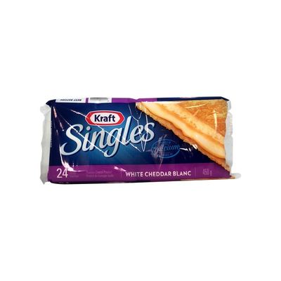 Kraft White Cheddar Singles Cheese Slices