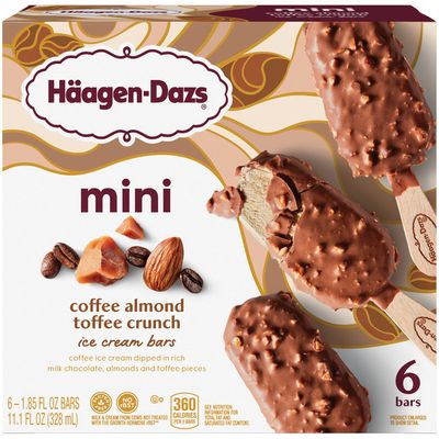 Haagen Dazs Mini Coffee Almond Crunch Mini Ice Cream Bars 1 85 Fl Oz Instacart