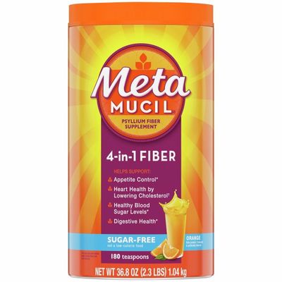 Metamucil Fiber Supplement by Meta Orange Smooth Sugar Free Powder Laxative