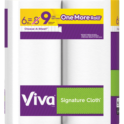 Viva Towels, Choose-A-Sheet, Big Rolls, 1-Ply