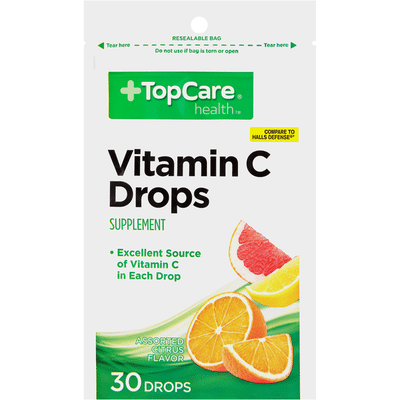 Topcare Vitamin C Supplement Drops Assorted Citrus 30 Ct Instacart