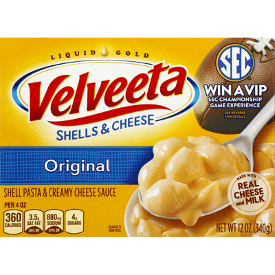 Kraft Velveeta Shells & Cheese Original Shell Pasta & Cheese Sauce Meal