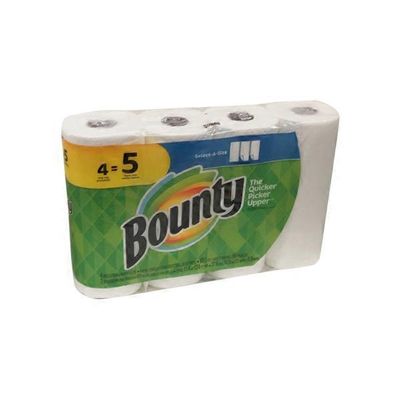 Bounty Select-A-Size Paper Towels, White, 4 Large Rolls = 5 Regular Rolls