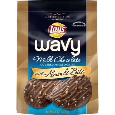 Lay S Wavy Chocolate Almond Potato Chips 5 Oz Instacart