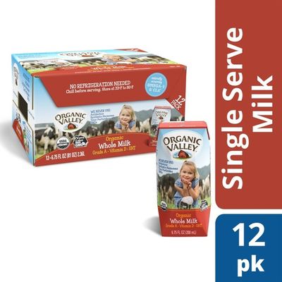 Organic Valley Single Serve Shelf Stable Organic Whole Milk