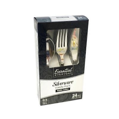 Essential Everyday Silverware Variety Pack Plastic Cutlery