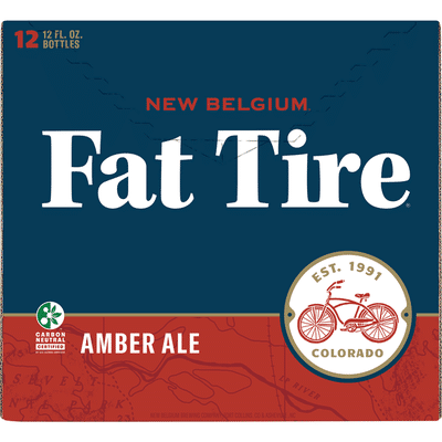 Fat Tire Amber Ale Beer, Amber Ale, 12 Pack