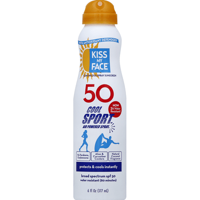 Kiss My Face Sunscreen, Cool Sport, Continuous Spray, Broad Spectrum SPF 50