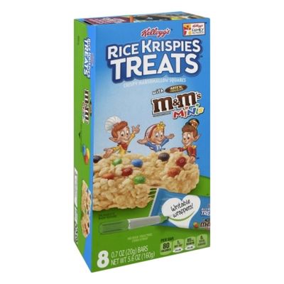 Rice Krispies Treats Marshmallow Snack Bars, Original with M&M's Minis, Kids Snacks