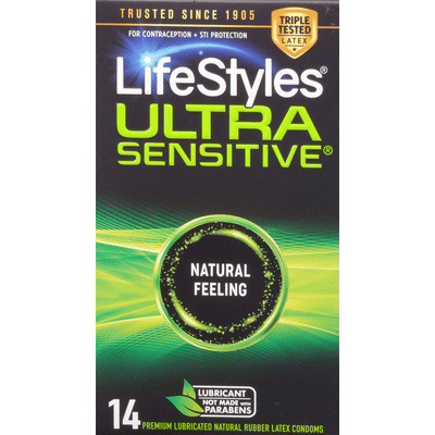 LifeStyles Condoms, Natural Feeling, Ultra Sensitive