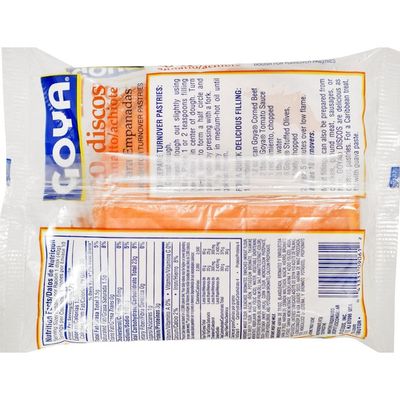 Goya Empanada Discos Dough for Turnover Pastries with Color 10 Count