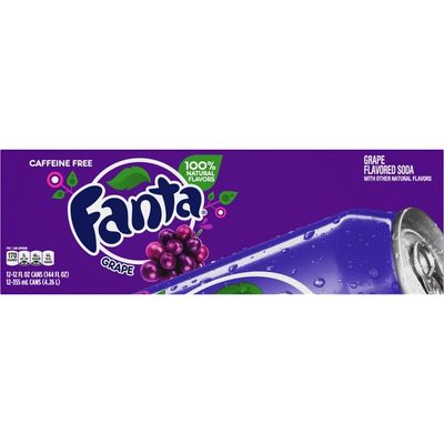 Fanta Grape Soda Fruit Flavored Soft Drink