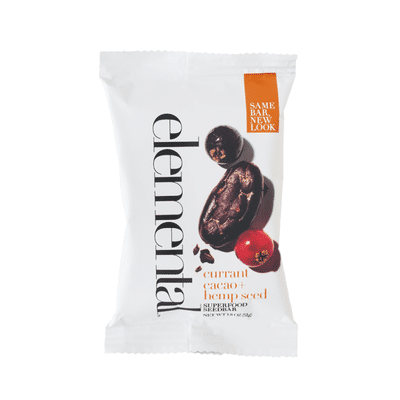 Elemental currant cacao + hemp seed SUPERFOOD SEEDBAR