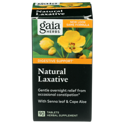 Gaia Herbs Natural Laxative With Senna leaf & Cape Aloe DIGESTIVE SUPPORT HERBAL SUPPLEMENT TABLETS
