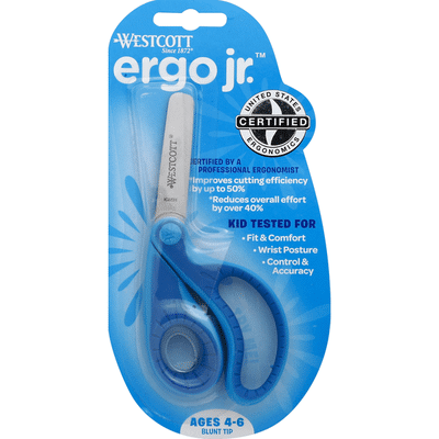 Westcott Scissors, Ergo Jr., Blunt Tip