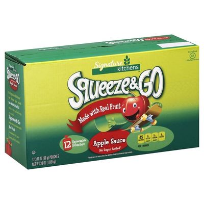 Signature Kitchens No Sugar Added Apple Sauce Squeeze & Go!