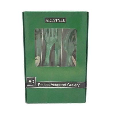 First Street Artstyle Emerald Green Combo Cutlery