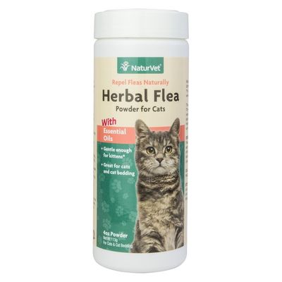 NaturVet Herbal Flea Powder For Cats & Cat Bedding