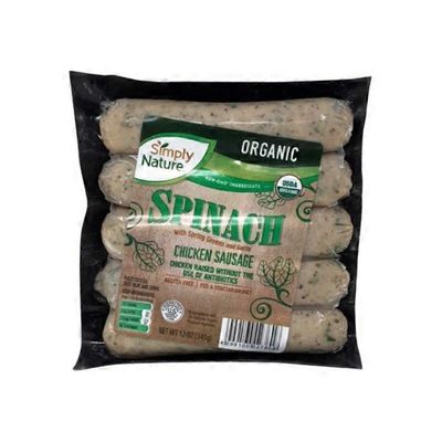 Simply Nature Organic Spinach Chicken Sausage
