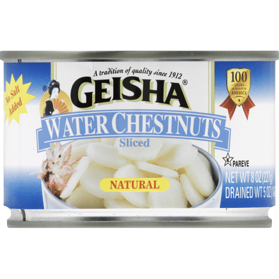 Geisha Water Chestnuts, Sliced, No Salt Added